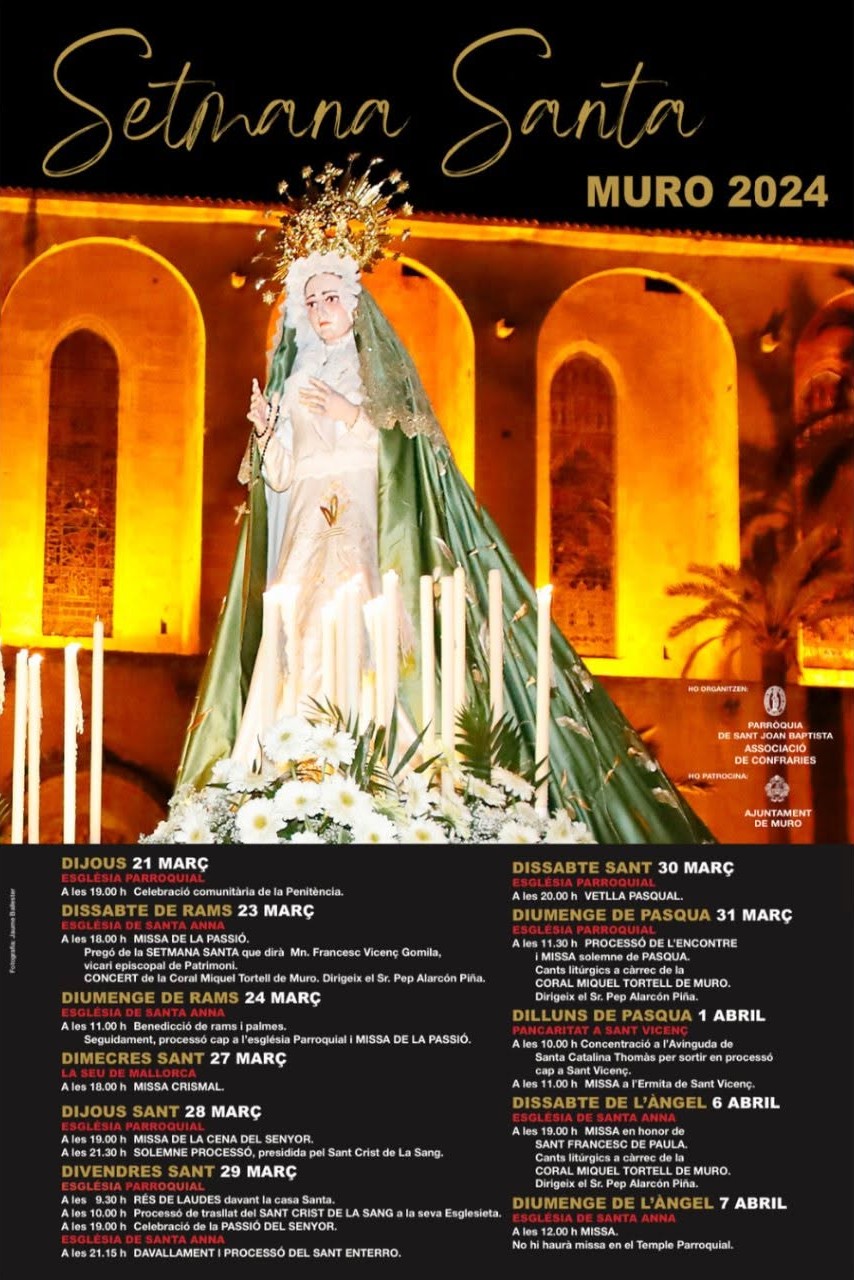 Cartel de Semana Santa en Muro 2024